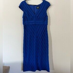 Adrianna Papell Stretchy Sweetheart Neckline Blue Dress Y2K Size 10